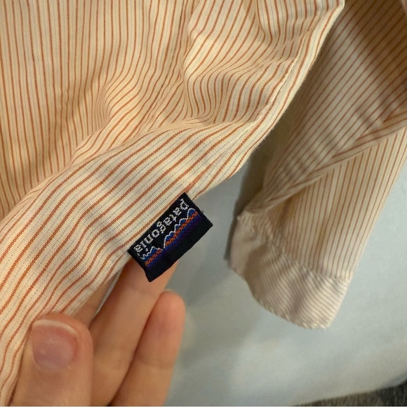 Patagonia Orange Striped Snap Front Shirt - Picture 6 of 9